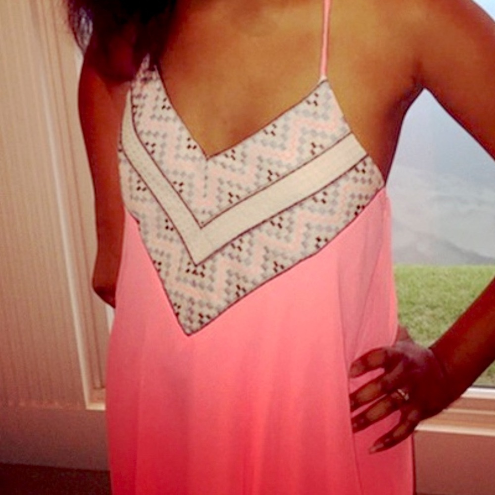 Small pink and white summer dress.